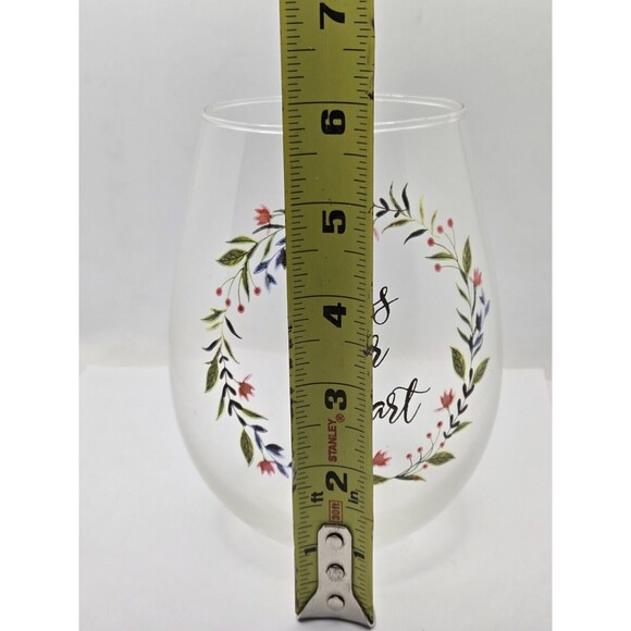 LARGE GLASS Goblet Bowl CANDLE HOLDER VASE - Bless Your Heart - Picture 6 of 7